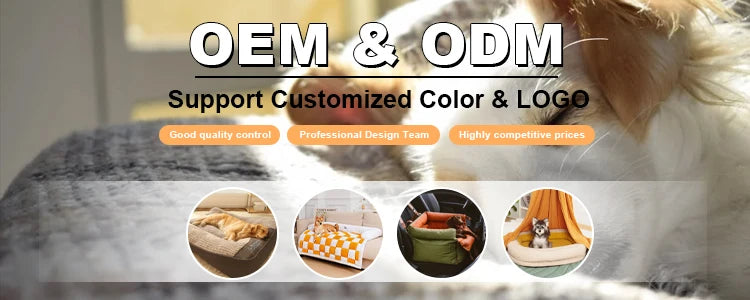 Factory Wholesale Custom Ice Silk Cooling Pet Bed Breathable Washable Dog Cat Sofa Couch Bed With Pillows Dog Accessories